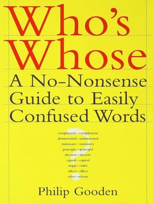 cover image of Who's Whose